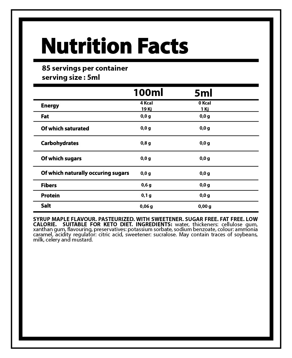 Maple Syrup - Zero Sugar 425ml