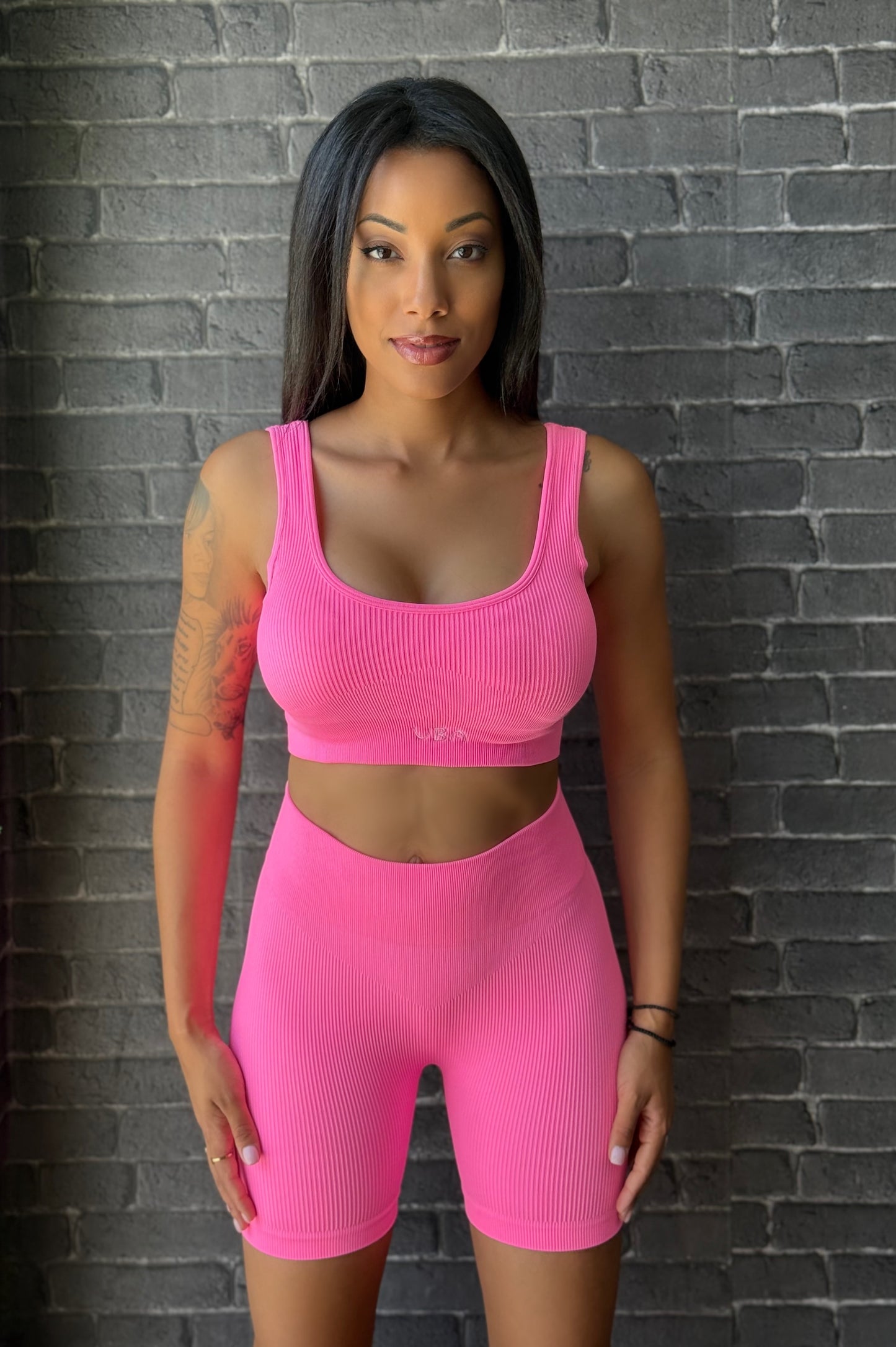 SET PINK - top and shorts - one size