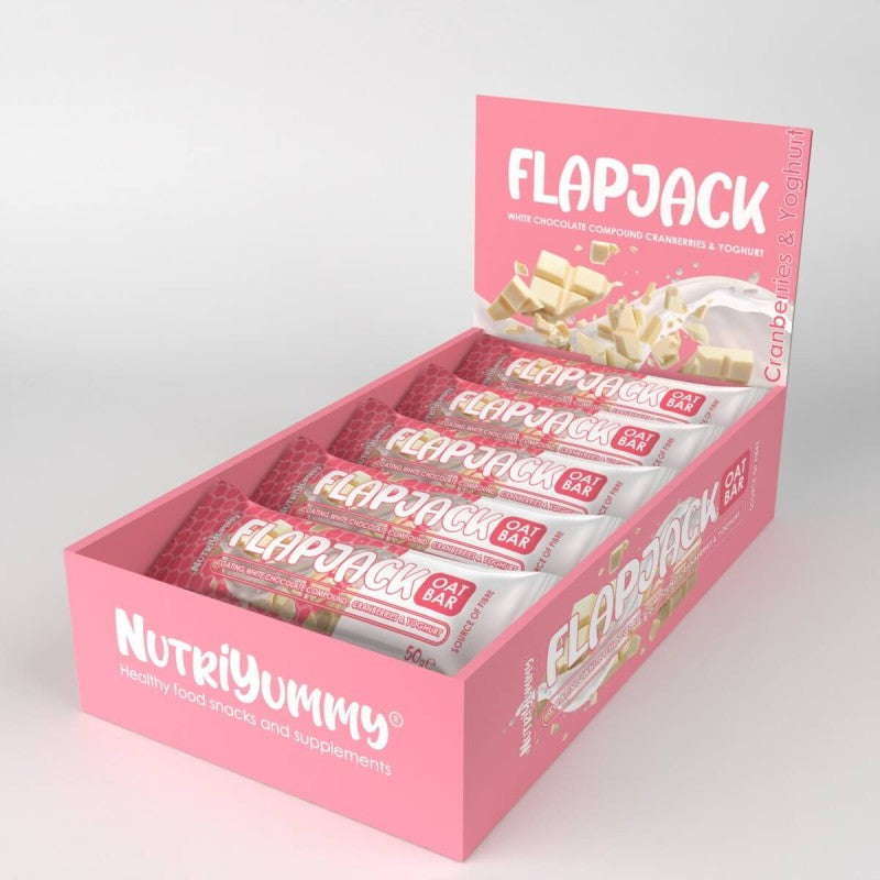 Flapjack Cranberries & Yoghurt with white chocolate 50g
