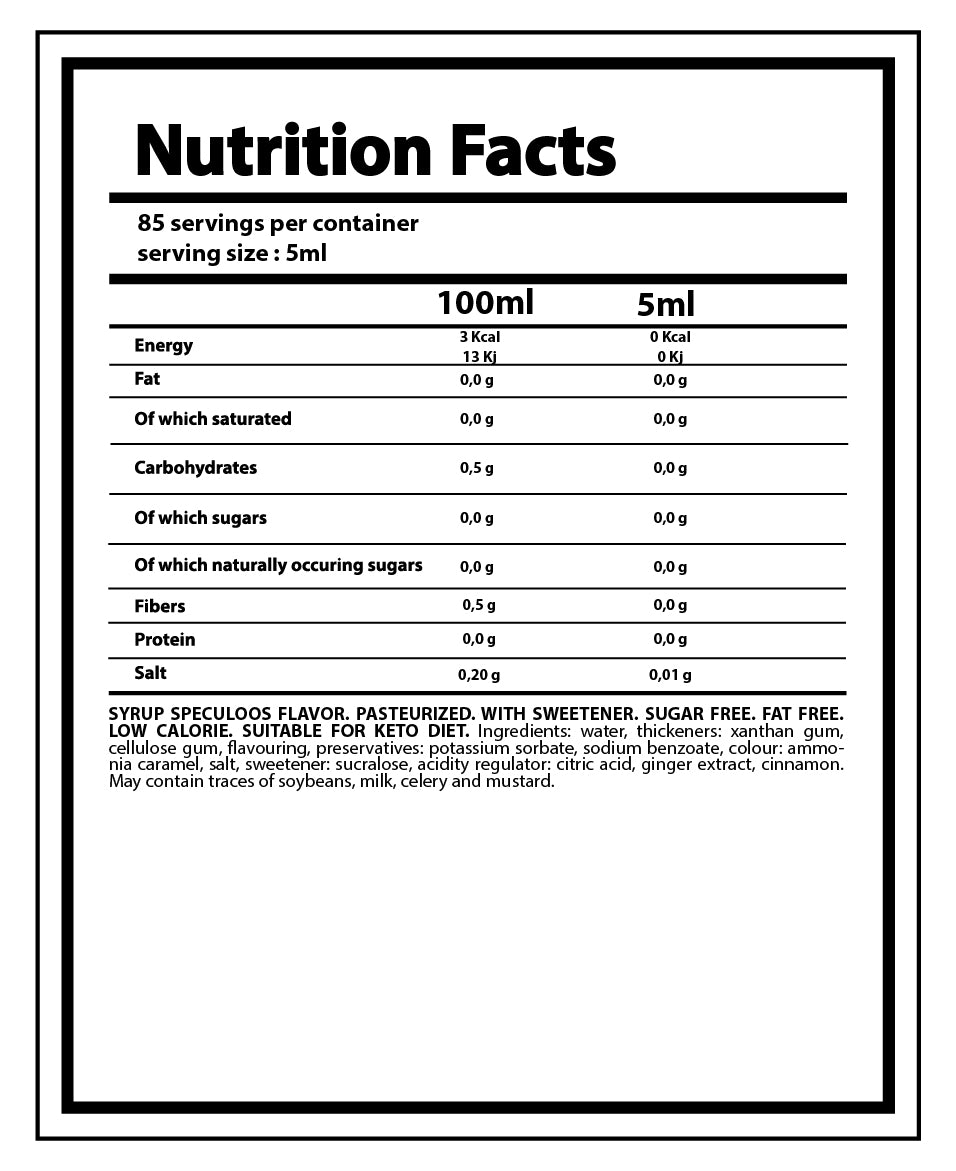Zero Sugar Speculoos Syrup 425ml