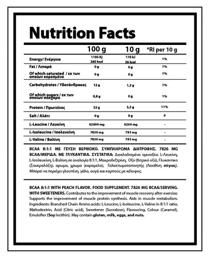 BCAA 8:1:1 Pre-Workout