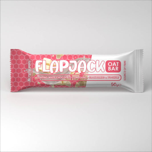 Flapjack Cranberries & Yoghurt with white chocolate 50g