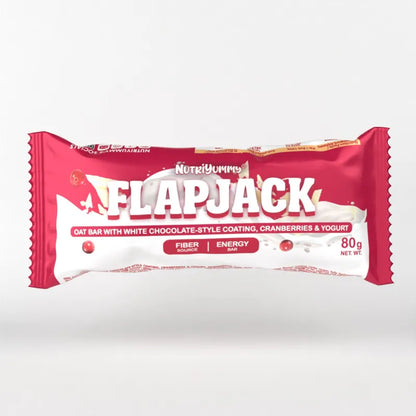 FLAPJACK WHITE CHOCOLATE COATING, CRANBERRIES & YOGURT 80G
