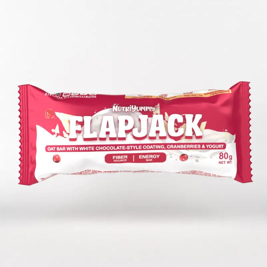 FLAPJACK WHITE CHOCOLATE COATING, CRANBERRIES & YOGURT 80G